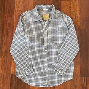Crazy 8 Kids NWT Navy and Cream Plaid Button Down Shirt